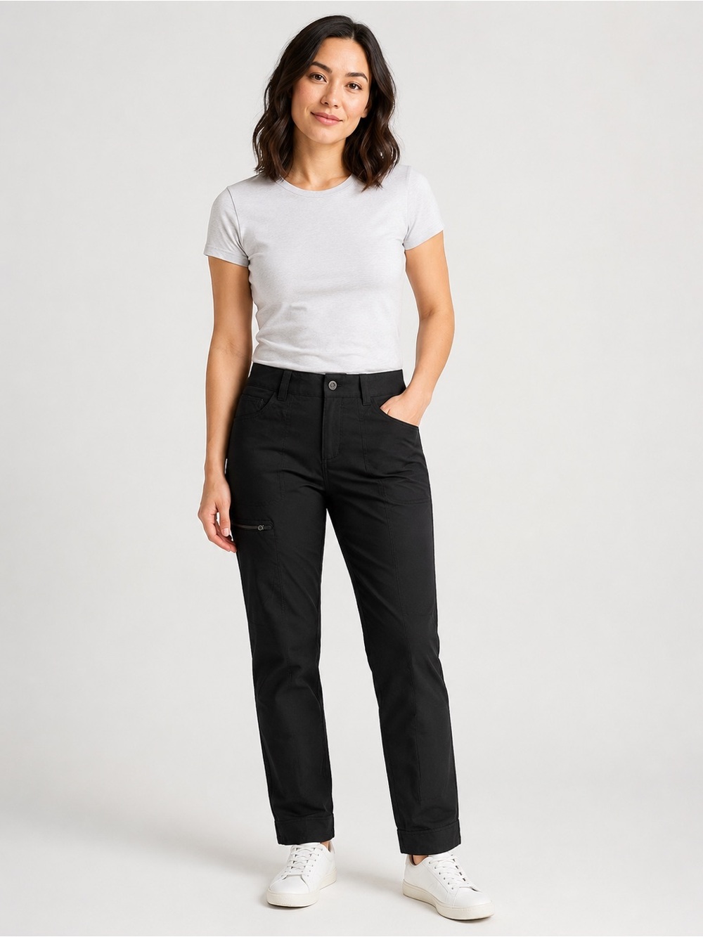 Eastern Mountain Sports Women’s Black Hiking Travel Pants Size 2R